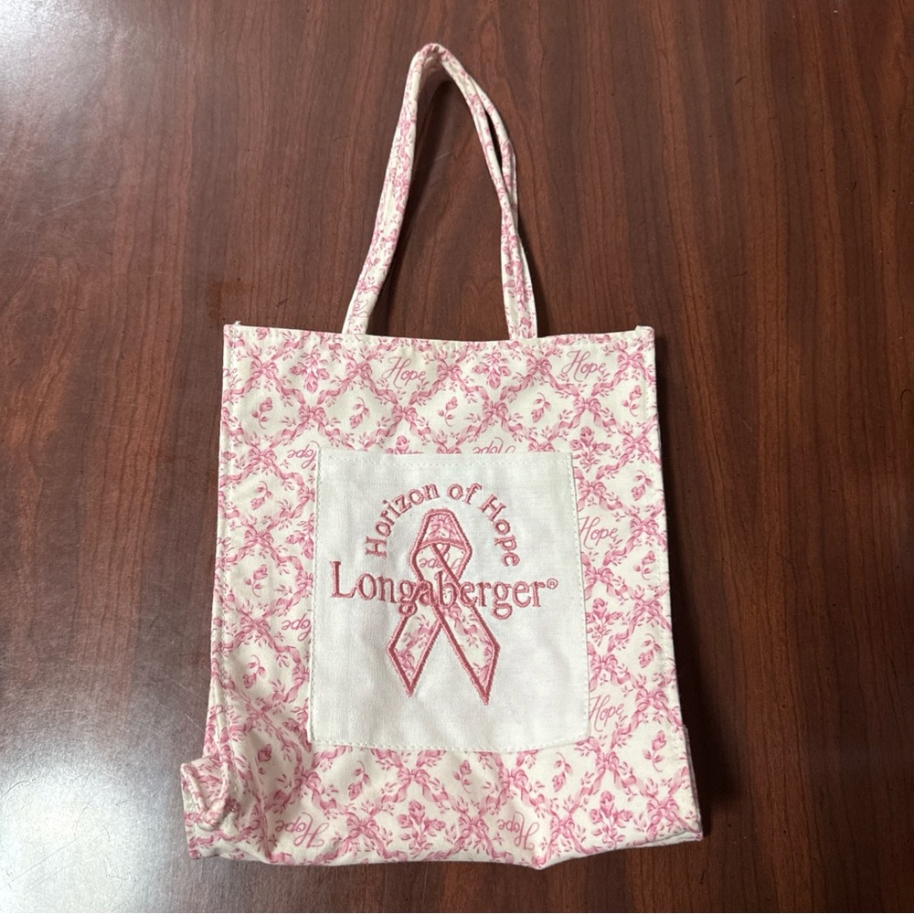 Longaberger Horizon of Hope Pink Floral Tote